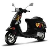 scooter, Vespa, black