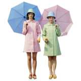 2 women with umbrellas