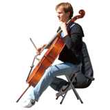 Straßenmusiker, Cello