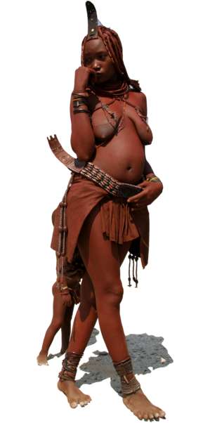 Massai woman with child