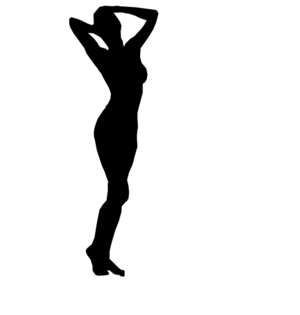 woman in the shower, silhouette