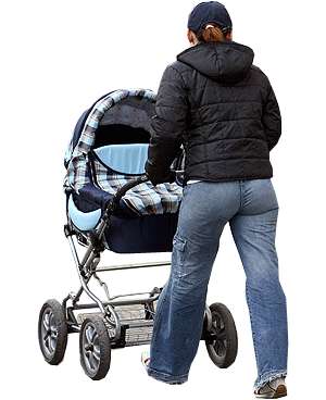 mother with pram