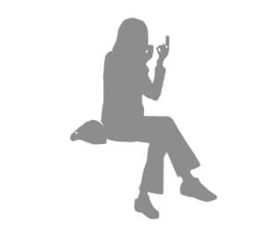 woman painting her face, silhouette