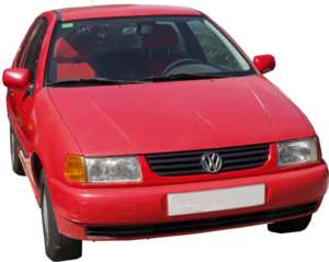 car, VW Polo, red