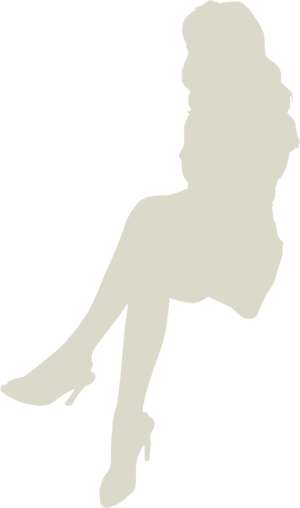 woman with skirt, sitting, silhouette