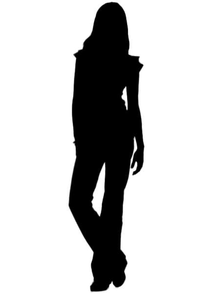 silhouette of a young woman