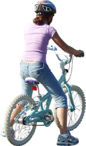 Girl on a bike