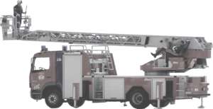 fire engine with turntable ladder