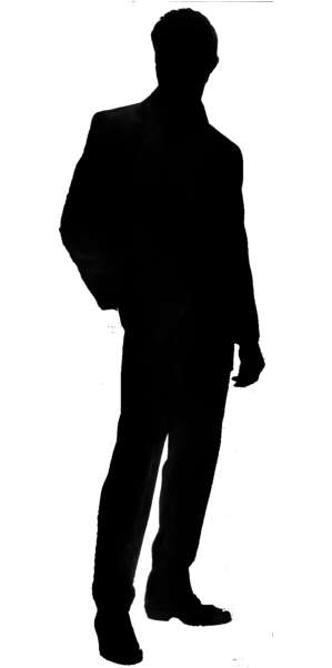 Standing Man, silhouette