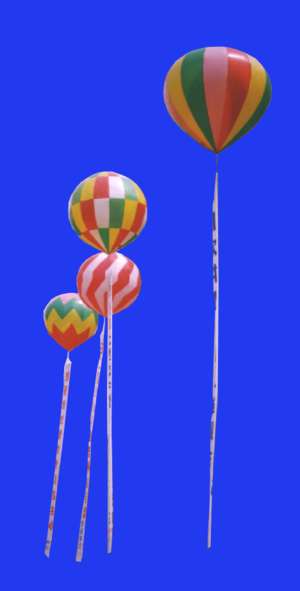 Luftballons bunt freigestellt