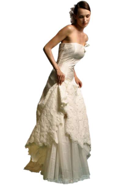 Braut, weißes Kleid