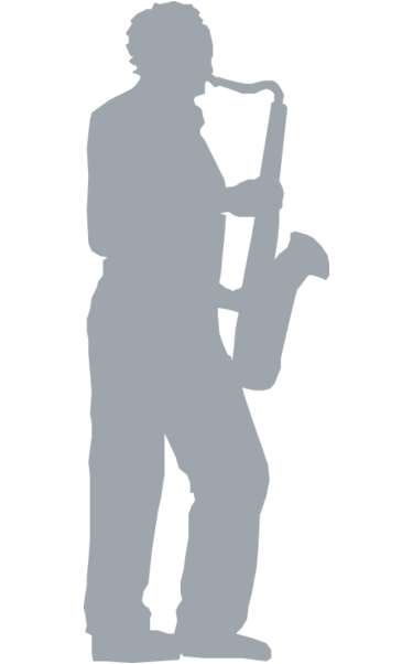 Musiker, Saxofon, Scherenschnitt