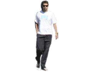 man, walking, casual clothing