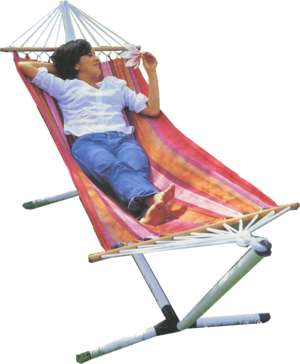 woman in hammock