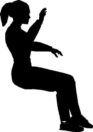 woman, sitting, silhouette
