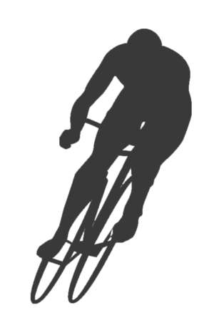 bike racer, silhouette
