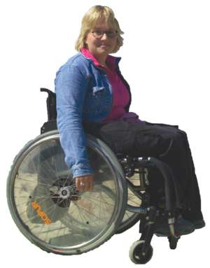woman, wheel chair