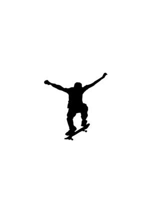 skateboarder, jumping, silhouette