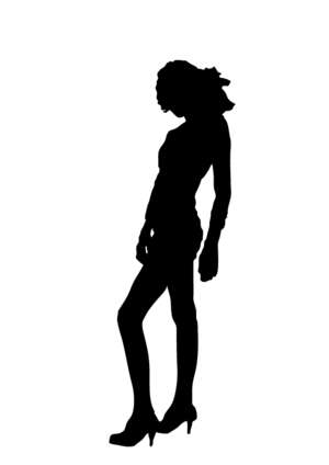 woman, posing, silhouette