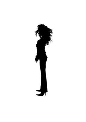 woman, stehend, silhouette