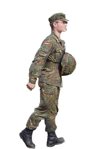 German soldier, walking