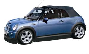 car, Mini Cooper Cabrio, blue