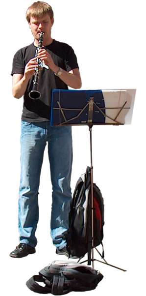 street musician, clarinette
