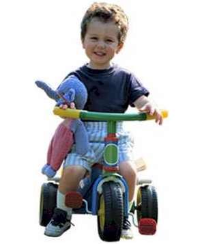 child, tricycle, riding