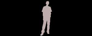 boy, standing, silhouette