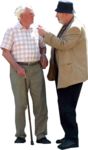 Staffageobjekte: 2 alte Männer im Gespräch