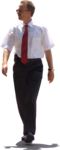 Masked Images: business man, tie and shirt, walking
