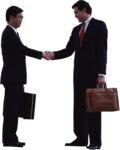 Masked Images: businessmen, handshake