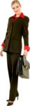 Staffageobjekte: Frau im Anzug mit Aktentasche
