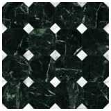 Green-white marble tiles