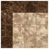 Brown marble tile corner