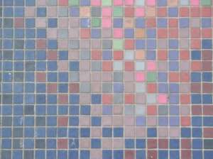 mosaic tiles in multiple colors