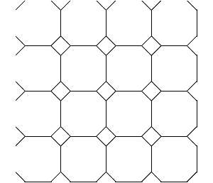 Octagonal tile grout pattern for bump mapping