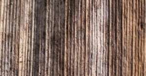 old wood dark and strongly ribbed
