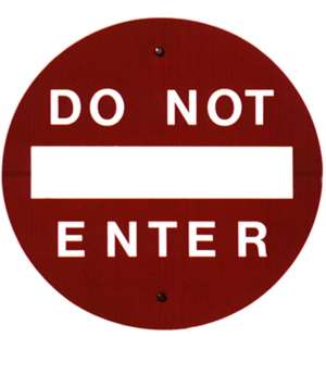 Schild_ Do not enter