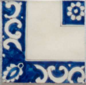 mexikanische blaue Eck-Fliese